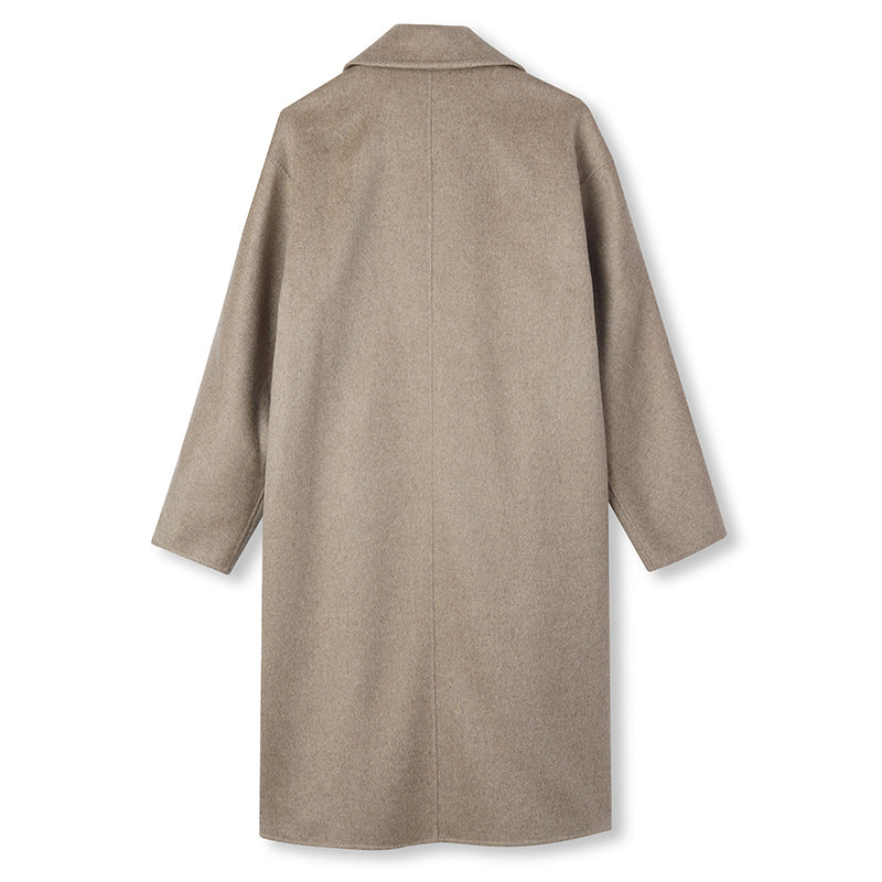 Full Cashmere Double Layers Collar Coat GOELIA