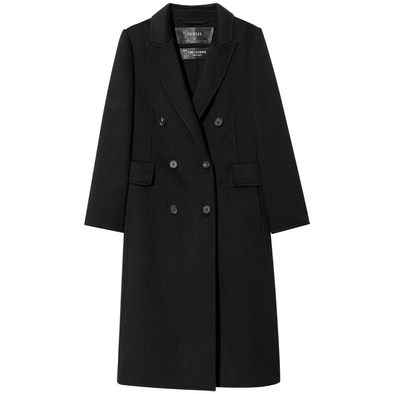 Double-Breasted Cashmere Double Woolen Coat GOELIA