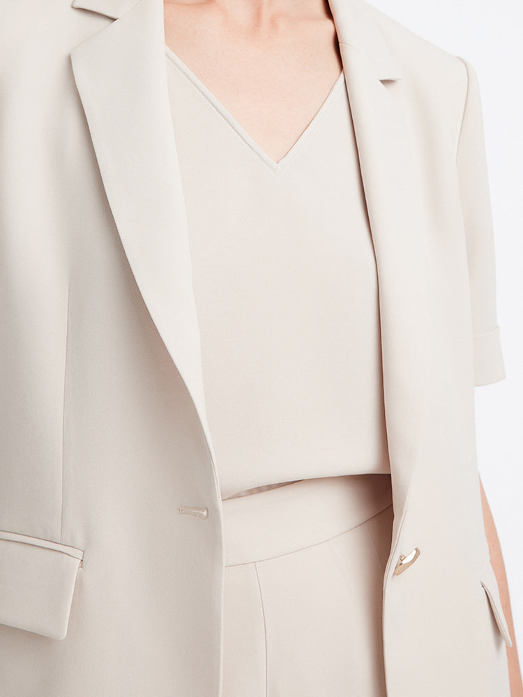Short Sleeve Blazer Suit (Blazer+Short) GOELIA