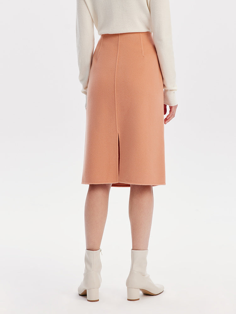 Double-faced woolen skirt GOELIA