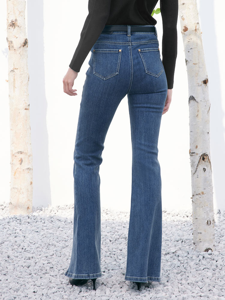 Slit Full-Length Jeans GOELIA