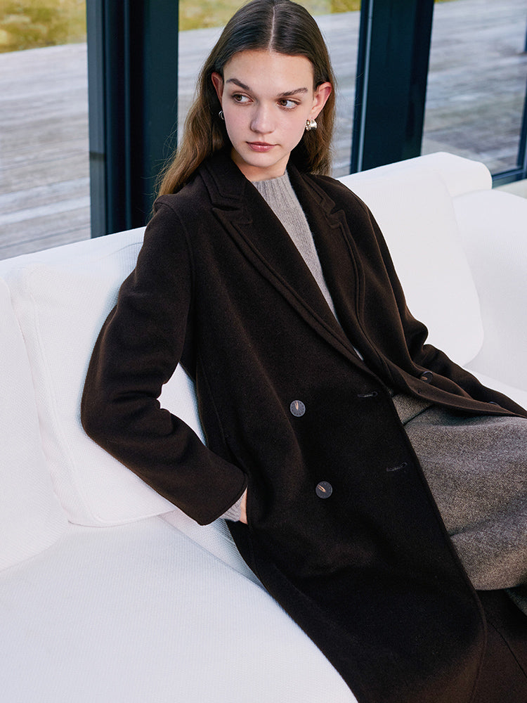 Chocolate clearance wool coat