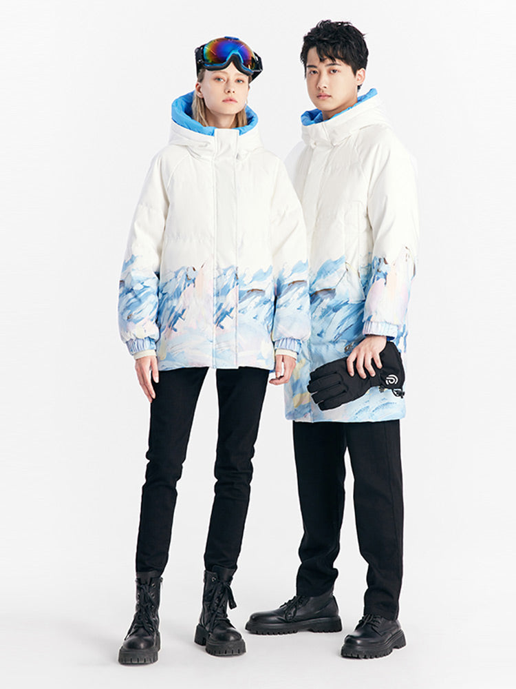 Blue&White Double-Sided Wear Puffer GOELIA