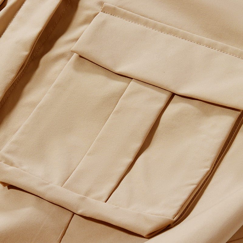 Khaki Detachable Stretchy Jumpsuit GOELIA