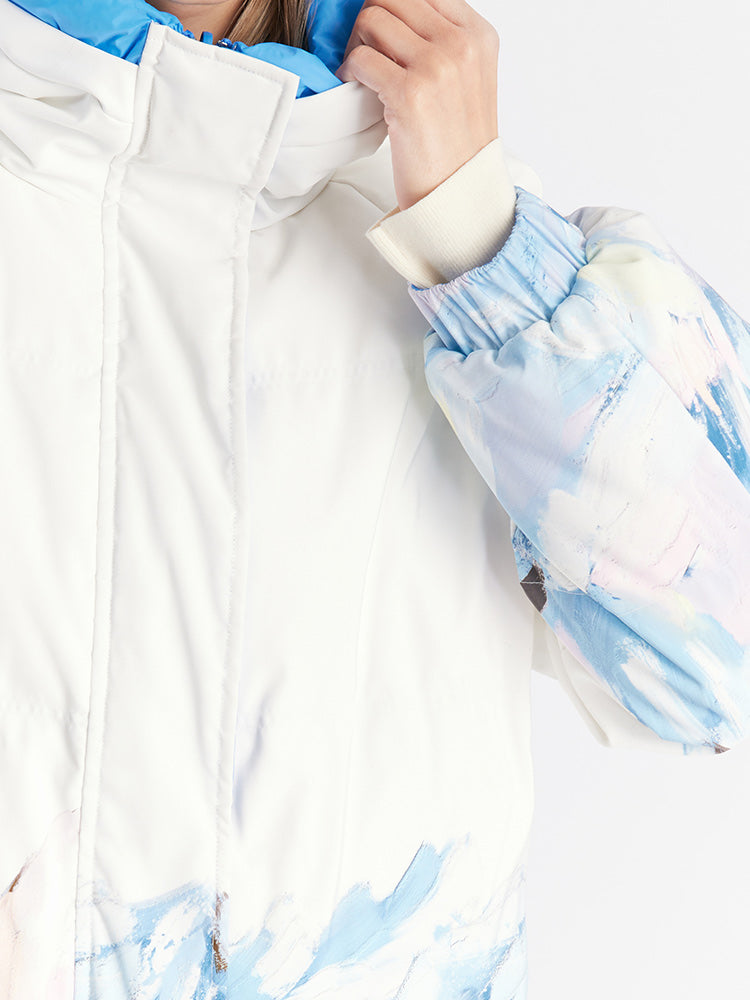 Blue&White Double-Sided Wear Puffer GOELIA