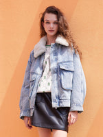 Lapel Jeans Down Garment GOELIA