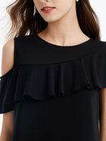 Asymmetrical Sleeve Knit Dress GOELIA