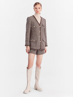 Brown Wool Tweed Jacket GOELIA